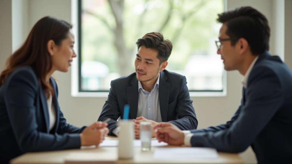 Team members collaborating on strategy in meeting room